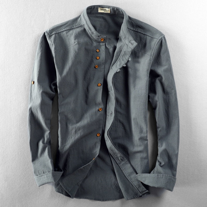 Berkley - Camisa de mezcla de lino de calidad superior