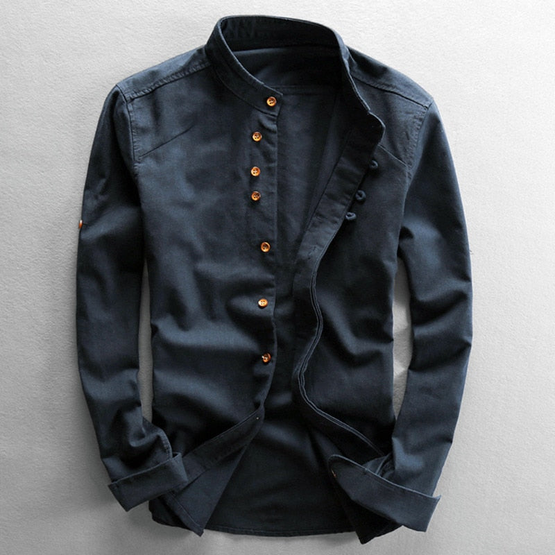 Berkley - Camisa de mezcla de lino de calidad superior