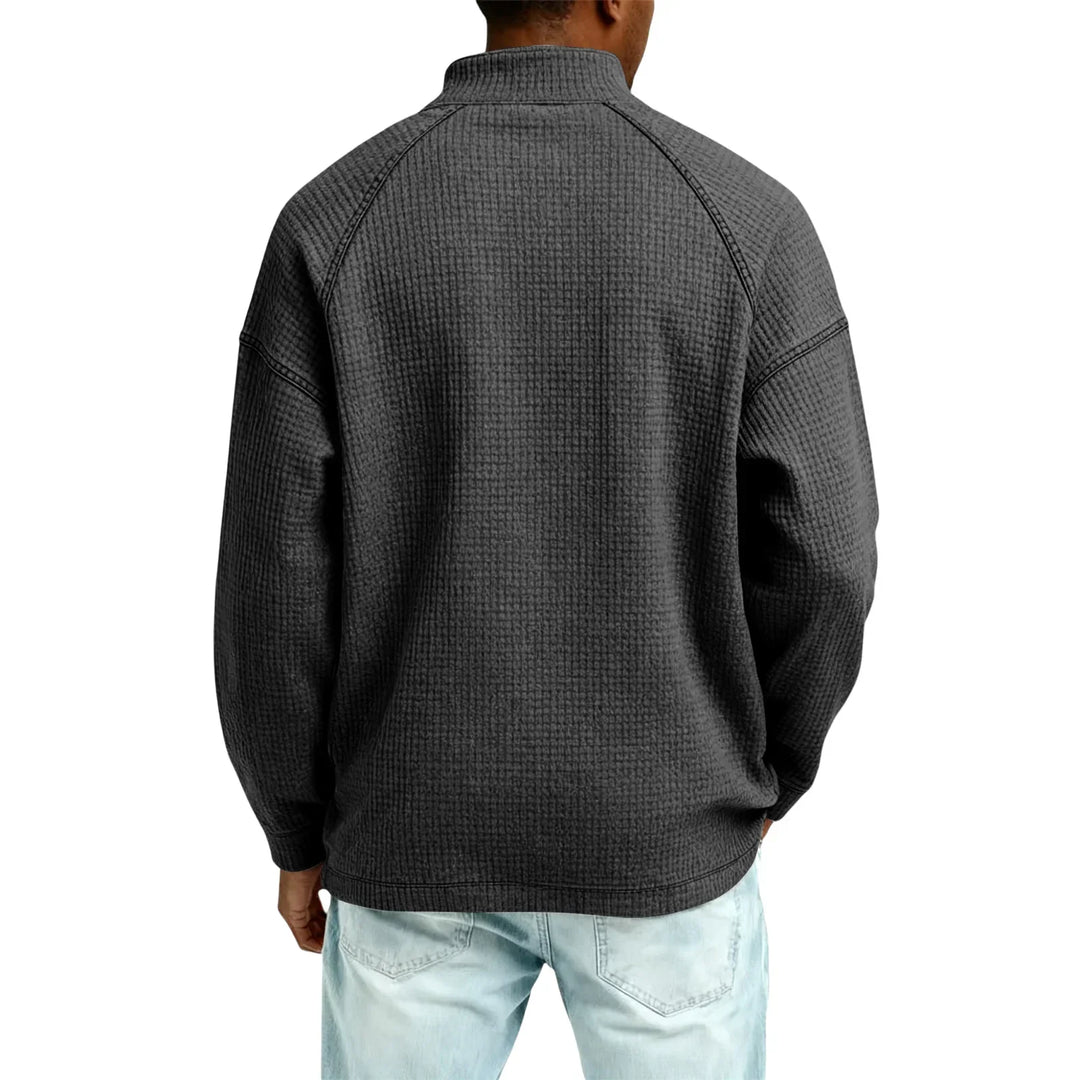 Jude - Sudadera de punto gofre texturizado