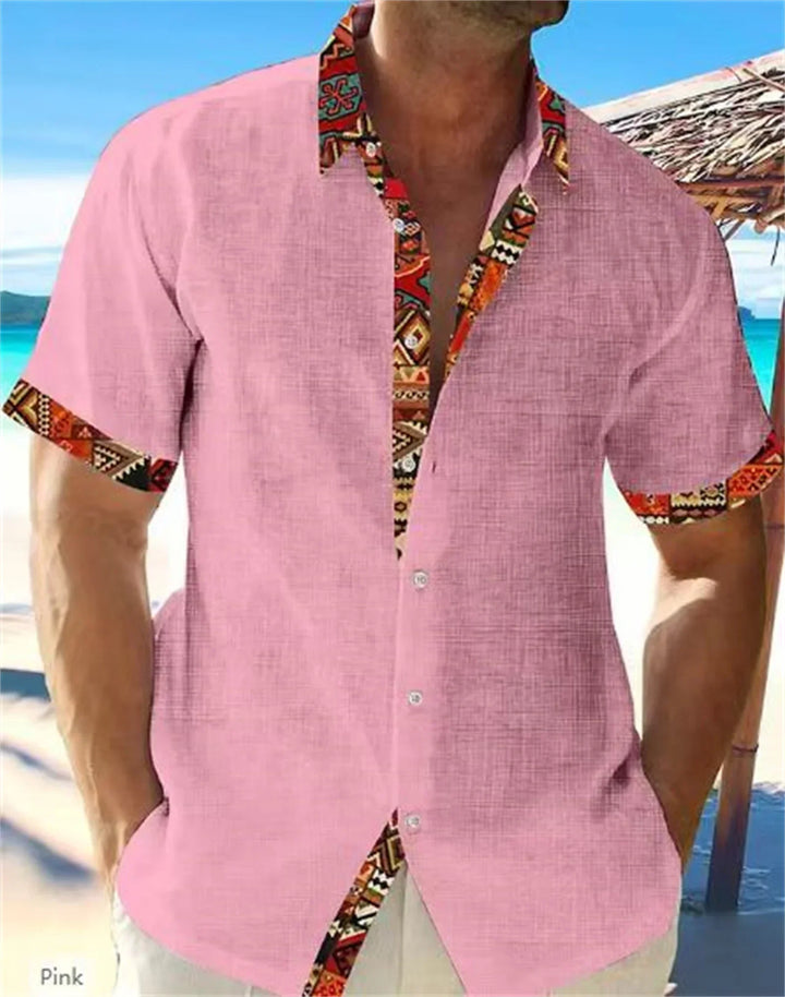 Eastcott - Camisa de verano informal con estampado étnico