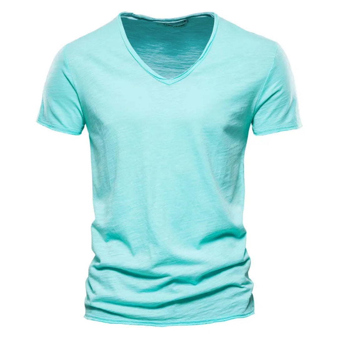 Jackson - Camiseta de tacto suave con cuello de pico