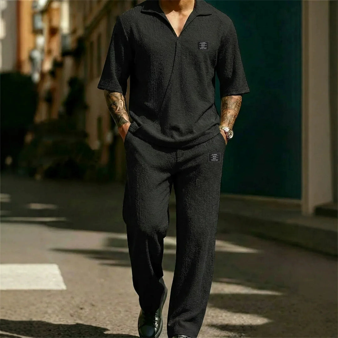 Ansel - Conjunto de dos piezas de tacto suave para hombre