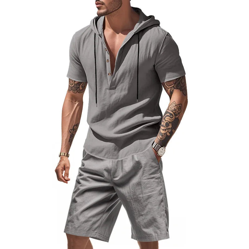 Dylan - Conjunto de sudadera transpirable y shorts