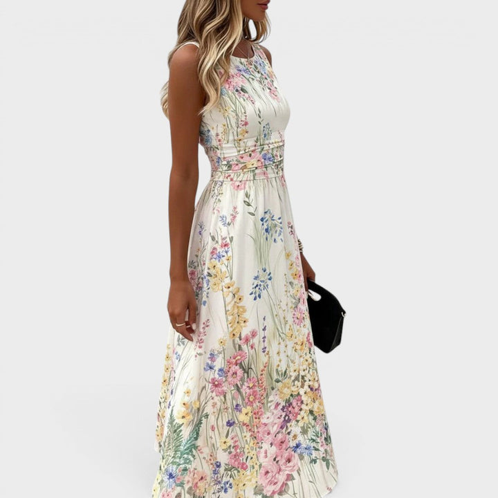 Inara - Vestido midi de tacto suave con estampado floral