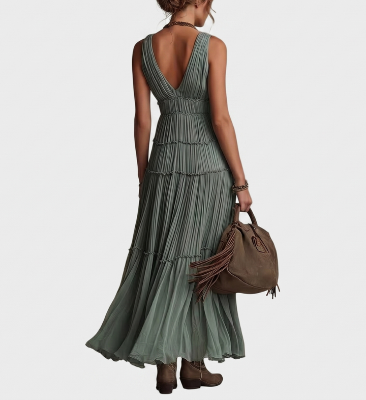 Alexa - Vestido largo boho de tacto suave