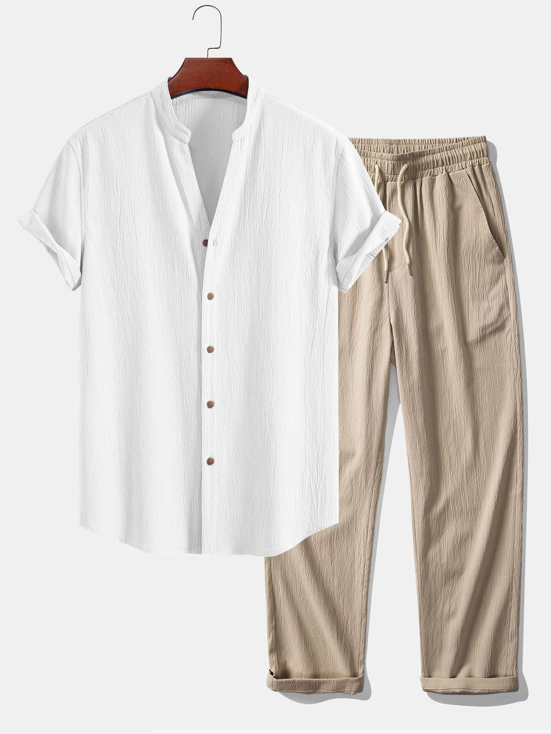 Adrián - Conjunto de camisa y pantalón ligeros de verano