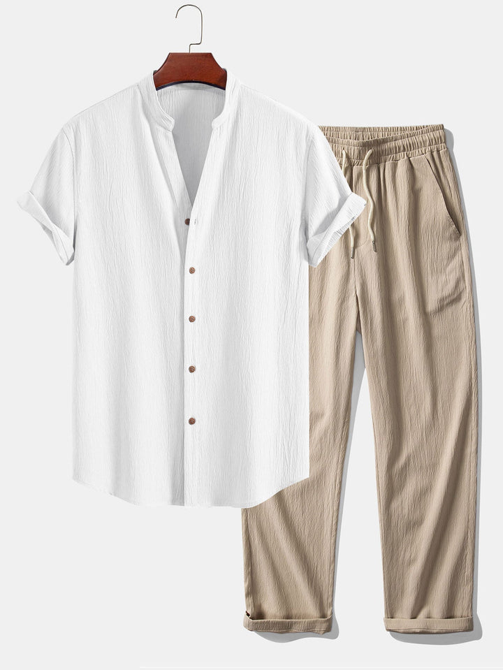 Adrián - Conjunto de camisa y pantalón ligeros de verano