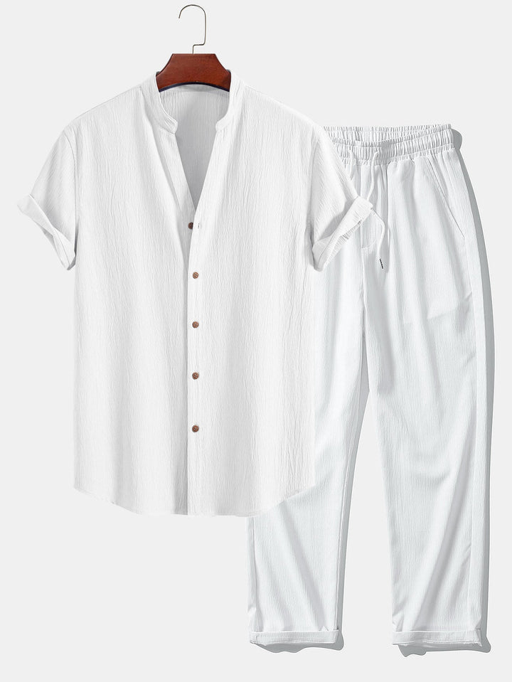 Adrián - Conjunto de camisa y pantalón ligeros de verano