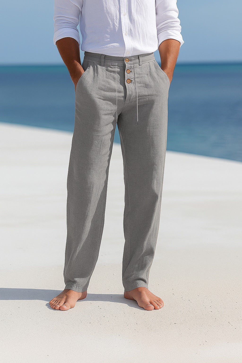 Jarven - Pantalón de lino transpirable