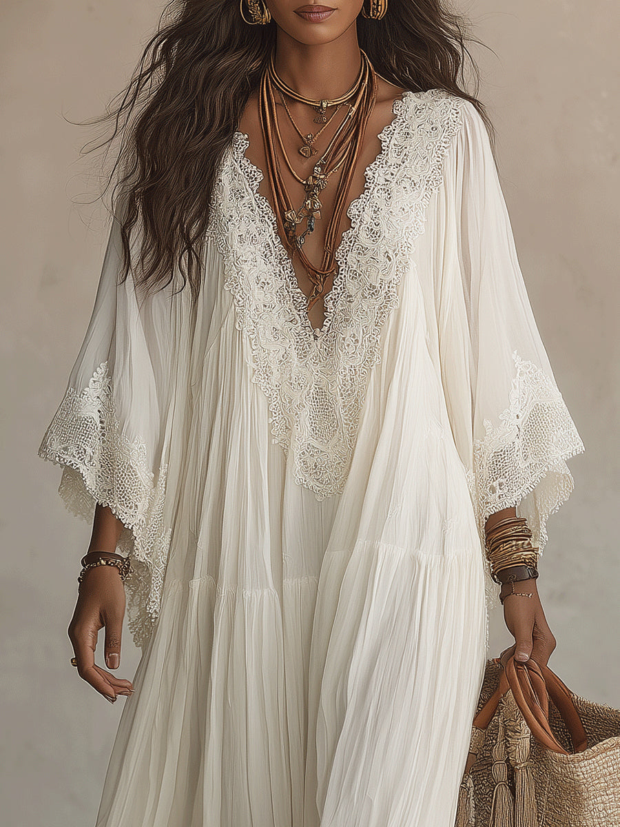 Euloria - Vestido de verano plisado y ligero