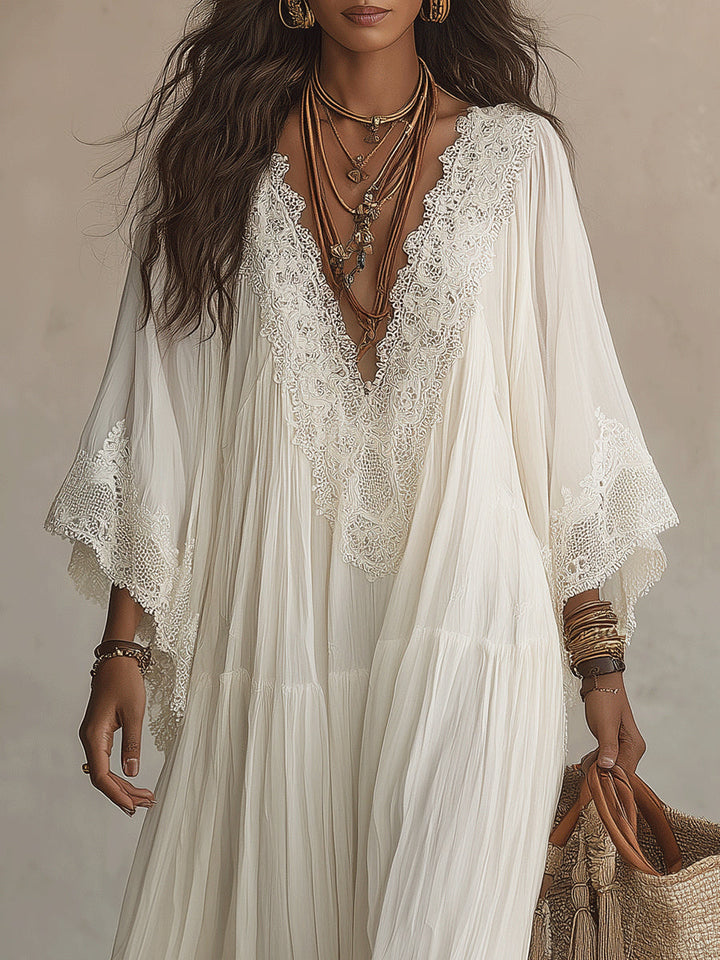 Euloria - Vestido de verano plisado y ligero