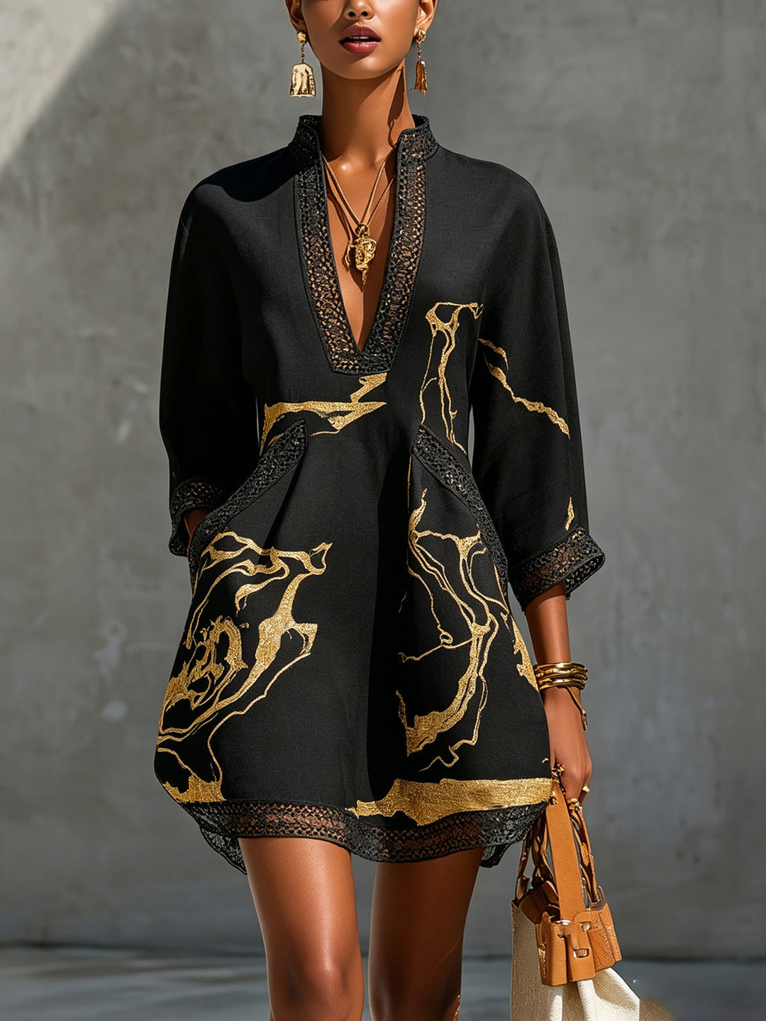 Estelline - Vestido evasé de lino premium