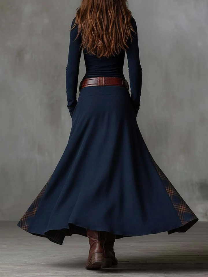 Feline - Vestido de patchwork de tacto suave