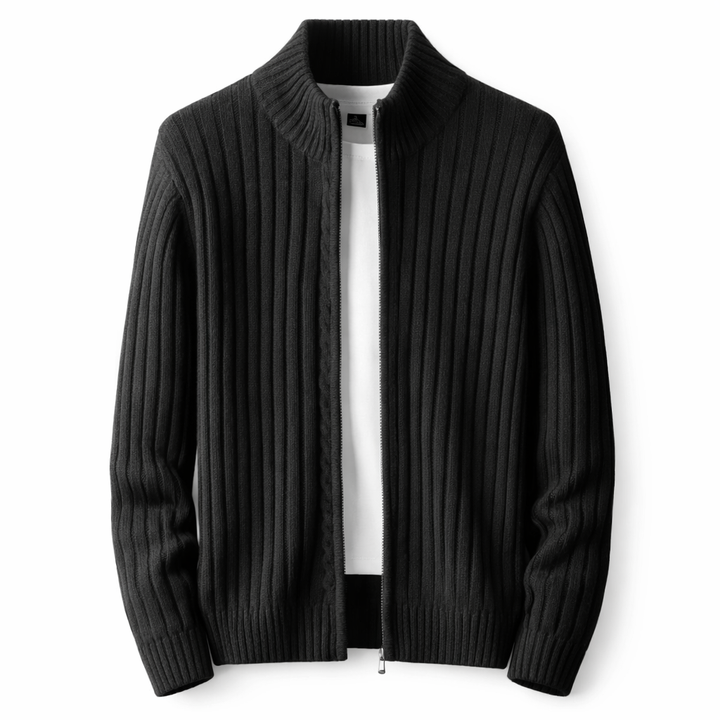 Cass - Chaqueta de punto estructurada con cremallera