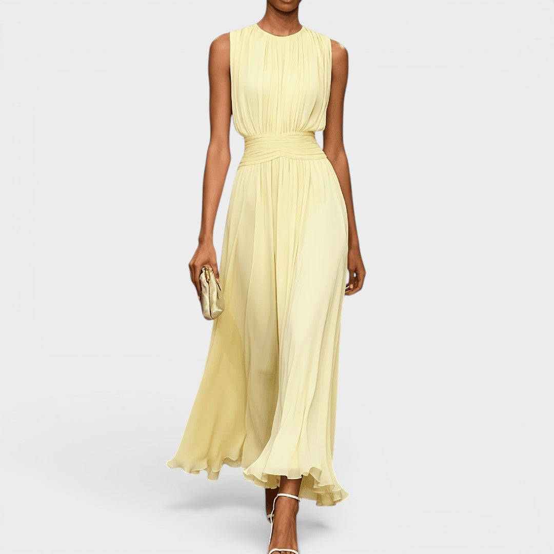 Evadne - Vestido midi drapeado de primera calidad