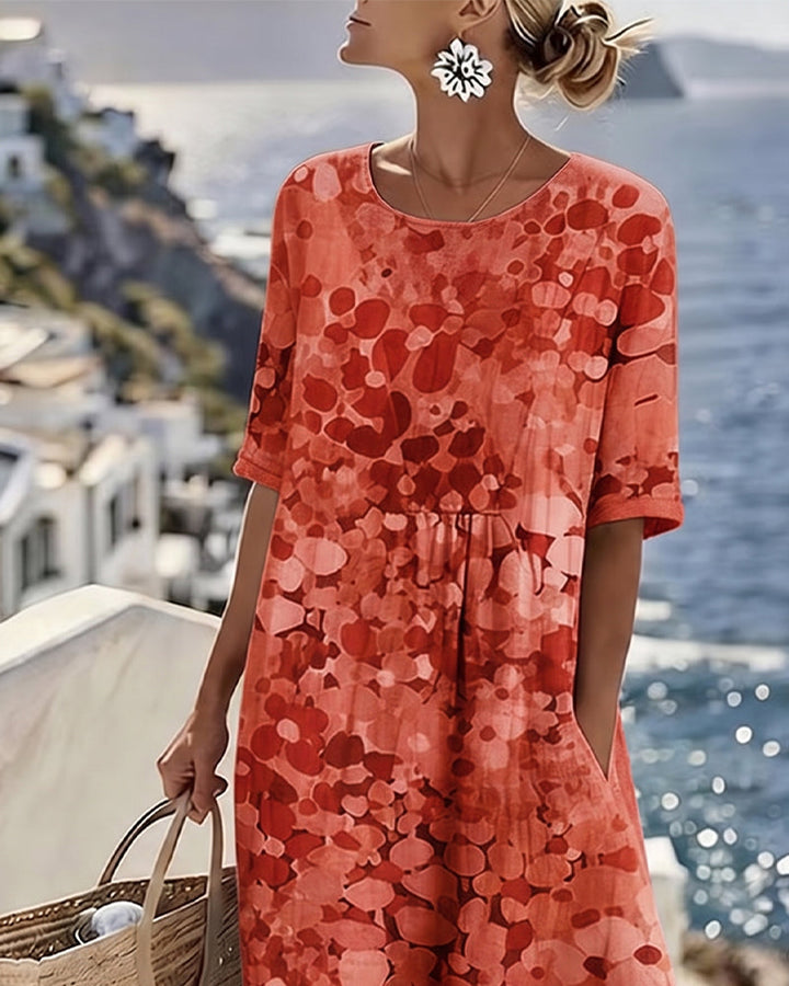 Adria - Vestido midi evasé de tacto suave