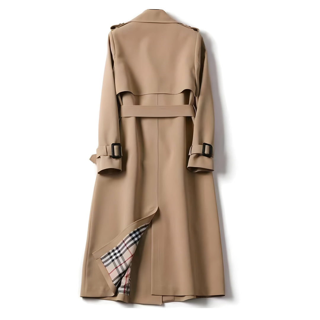 Aliki - Gabardina con doble botonadura y cinturón