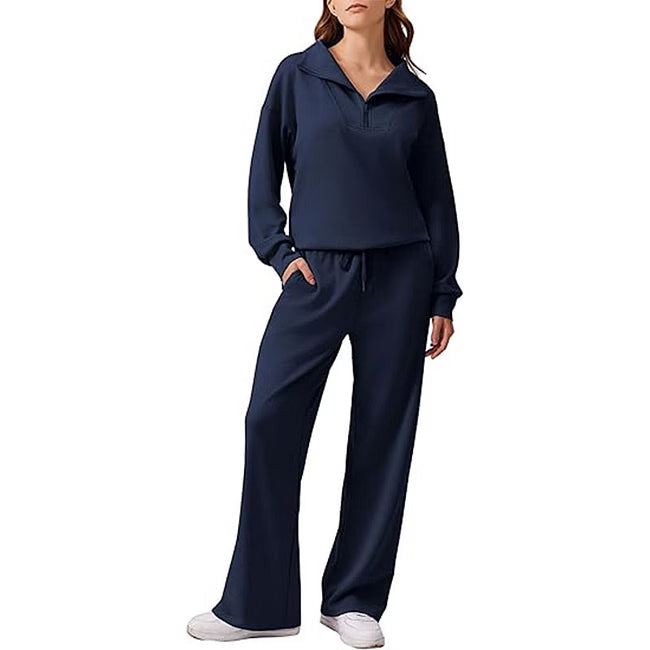 Maud - Conjunto de dos piezas con media cremallera y corte relajado