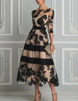 Alouessa - Vestido midi evasé elegante