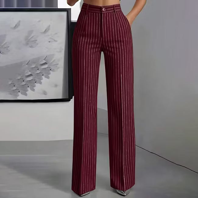 Blyss - Pantalón de pernera ancha con rayas elegantes