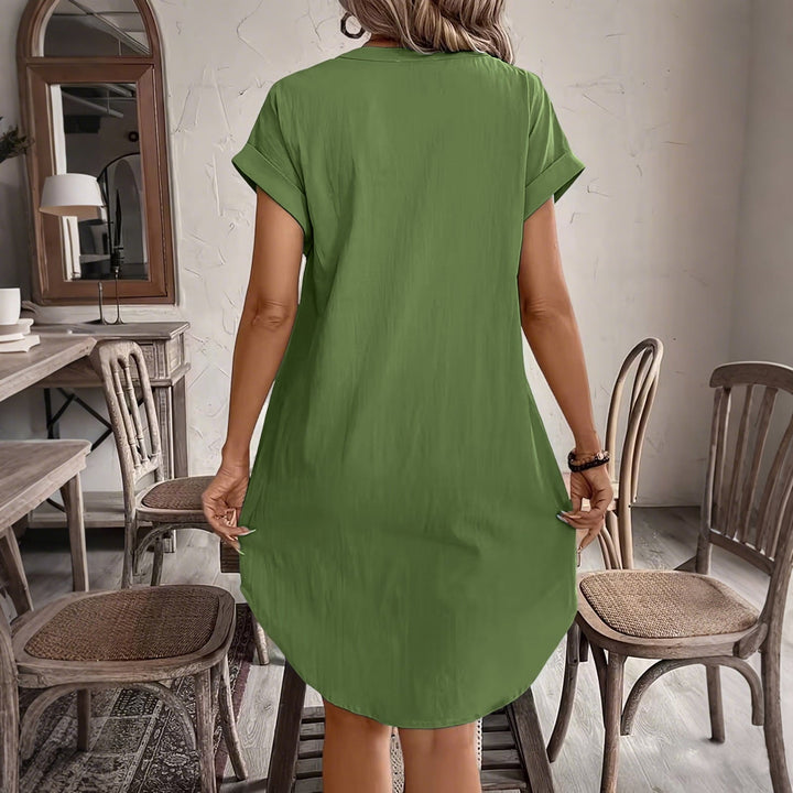 Ainslea - Vestido camisero mini texturizado