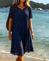 Hannelisse - Vestido de verano ligero con encaje