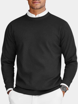 Corvyn - Jersey de cuello redondo de tacto suave