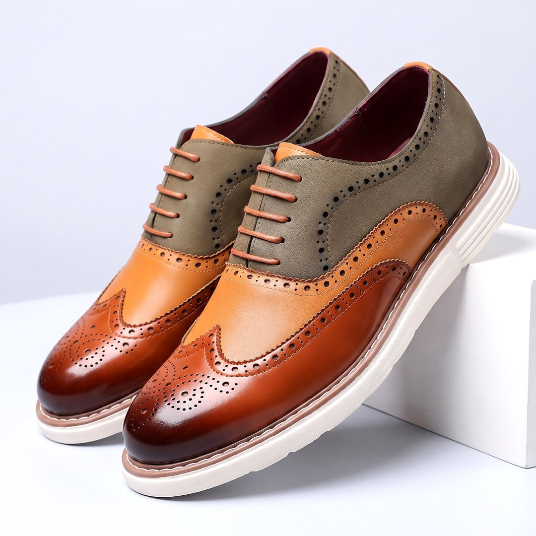 Adwin - Zapatos Oxford bicolor pulidos