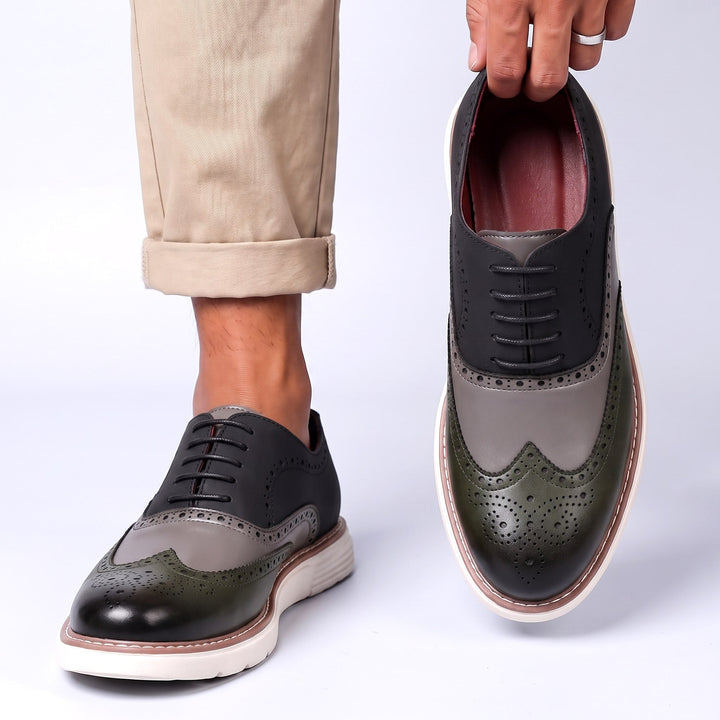 Adwin - Zapatos Oxford bicolor pulidos