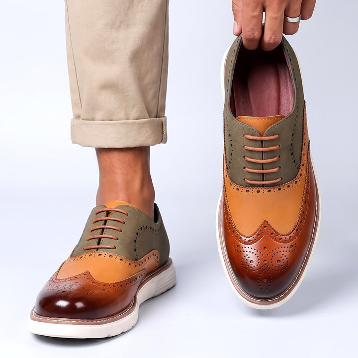 Adwin - Zapatos Oxford bicolor pulidos