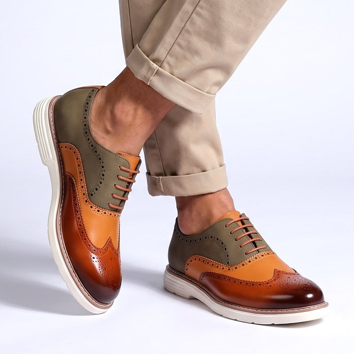 Adwin - Zapatos Oxford bicolor pulidos