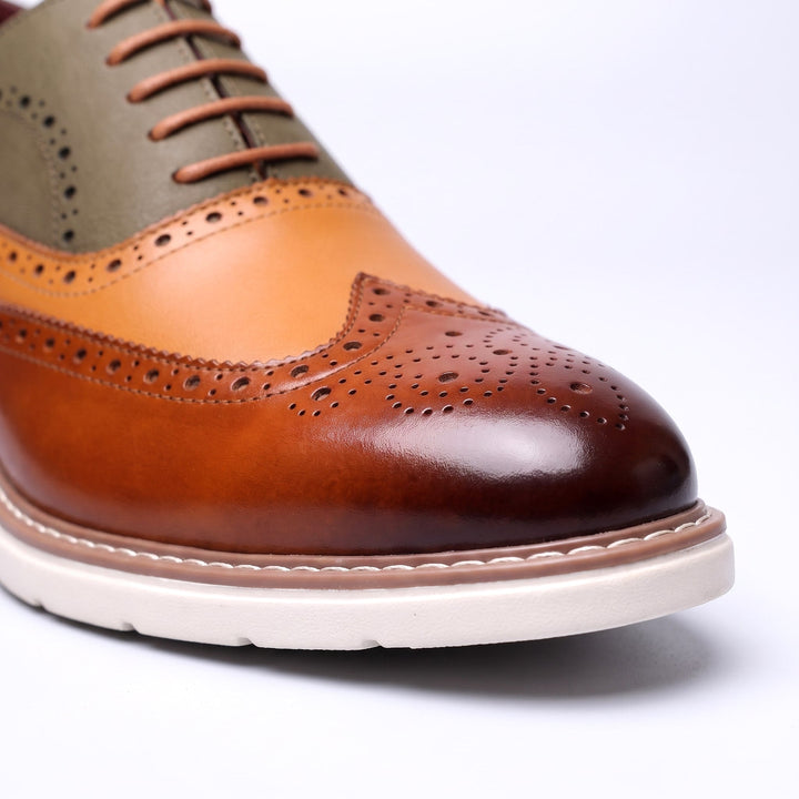 Adwin - Zapatos Oxford bicolor pulidos
