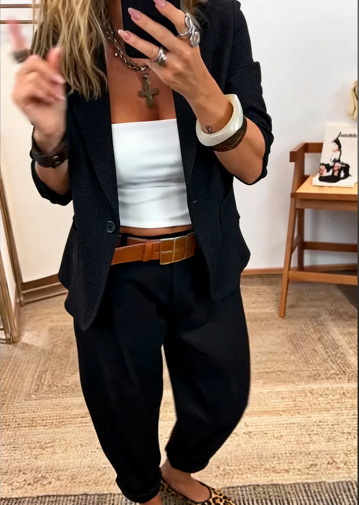 Rosina - Conjunto de americana y pantalón de tacto suave