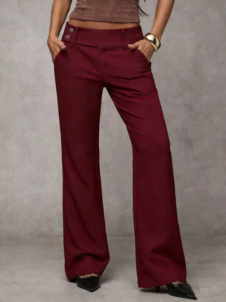 Venetia - Pantalones de pernera ancha de tiro alto y vaporosos