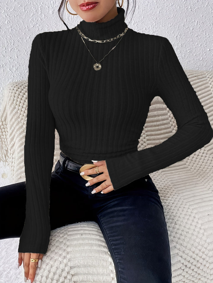 Amity - Jersey de cuello alto de tacto suave