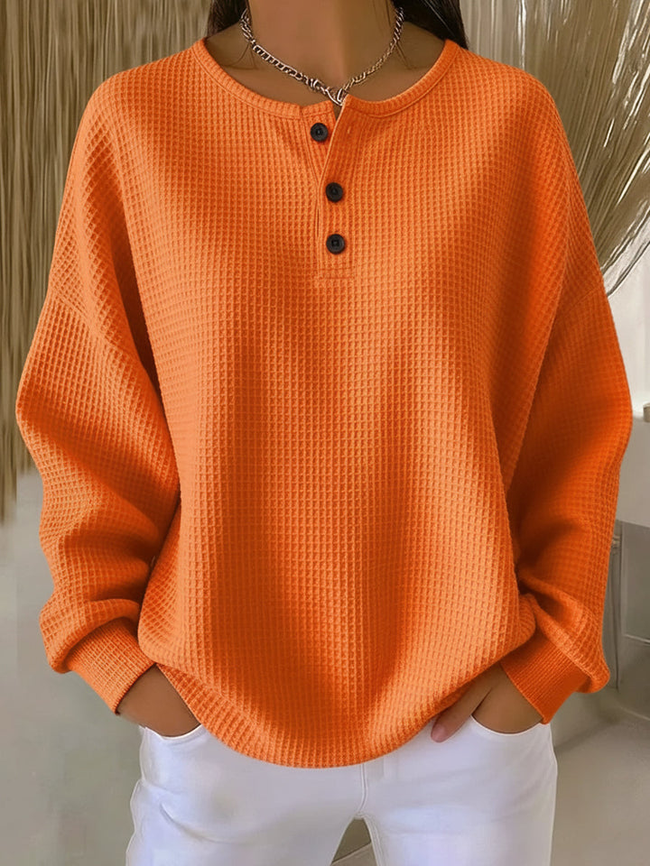 Carabelle - Sudadera Henley texturizada