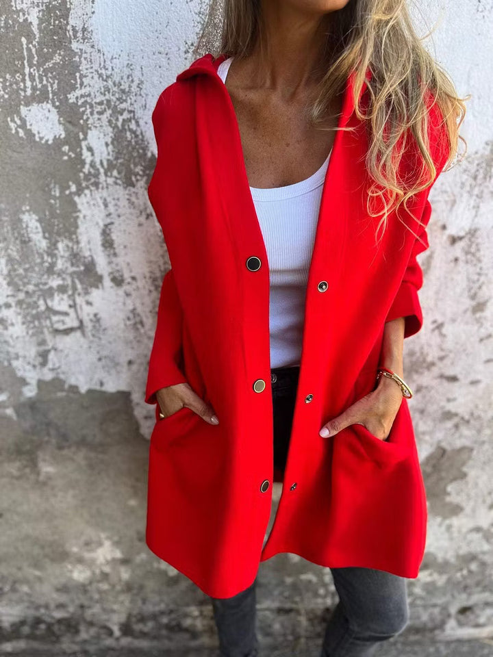 Aloura - Chaqueta con capucha y botonadura delantera