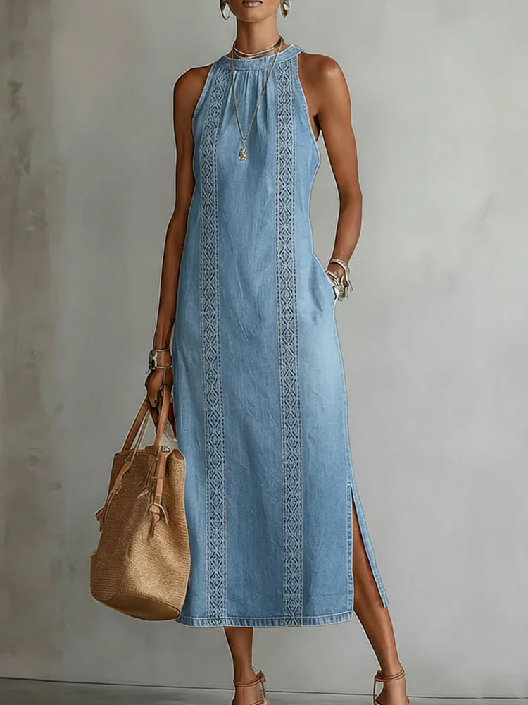 Lilias - Vestido vintage de tacto suave