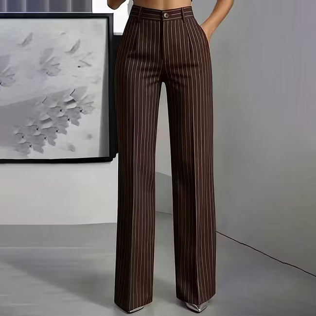 Blyss - Pantalón de pernera ancha con rayas elegantes