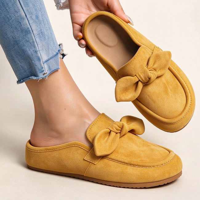 Neryssa - Mules con detalle de lazo suave