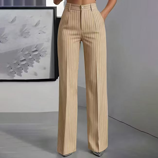 Blyss - Pantalón de pernera ancha con rayas elegantes