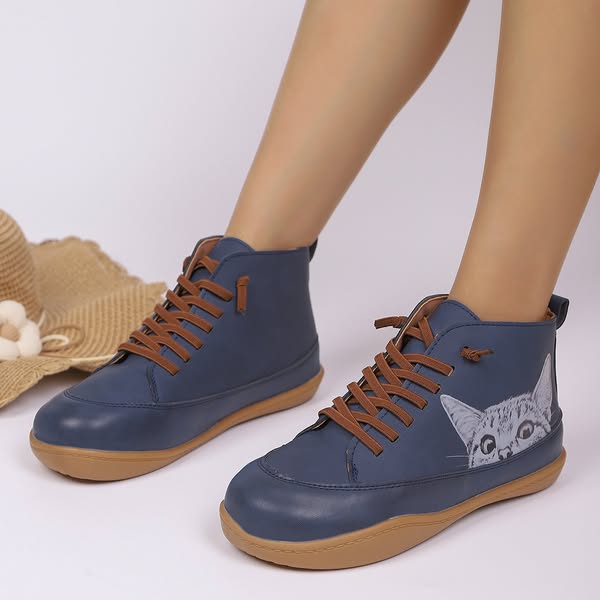 Zorelle - Botines con detalle de gato
