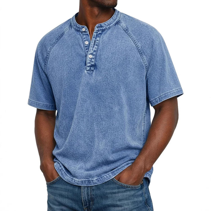 Flynn - Camiseta de algodón vintage con lavado suave