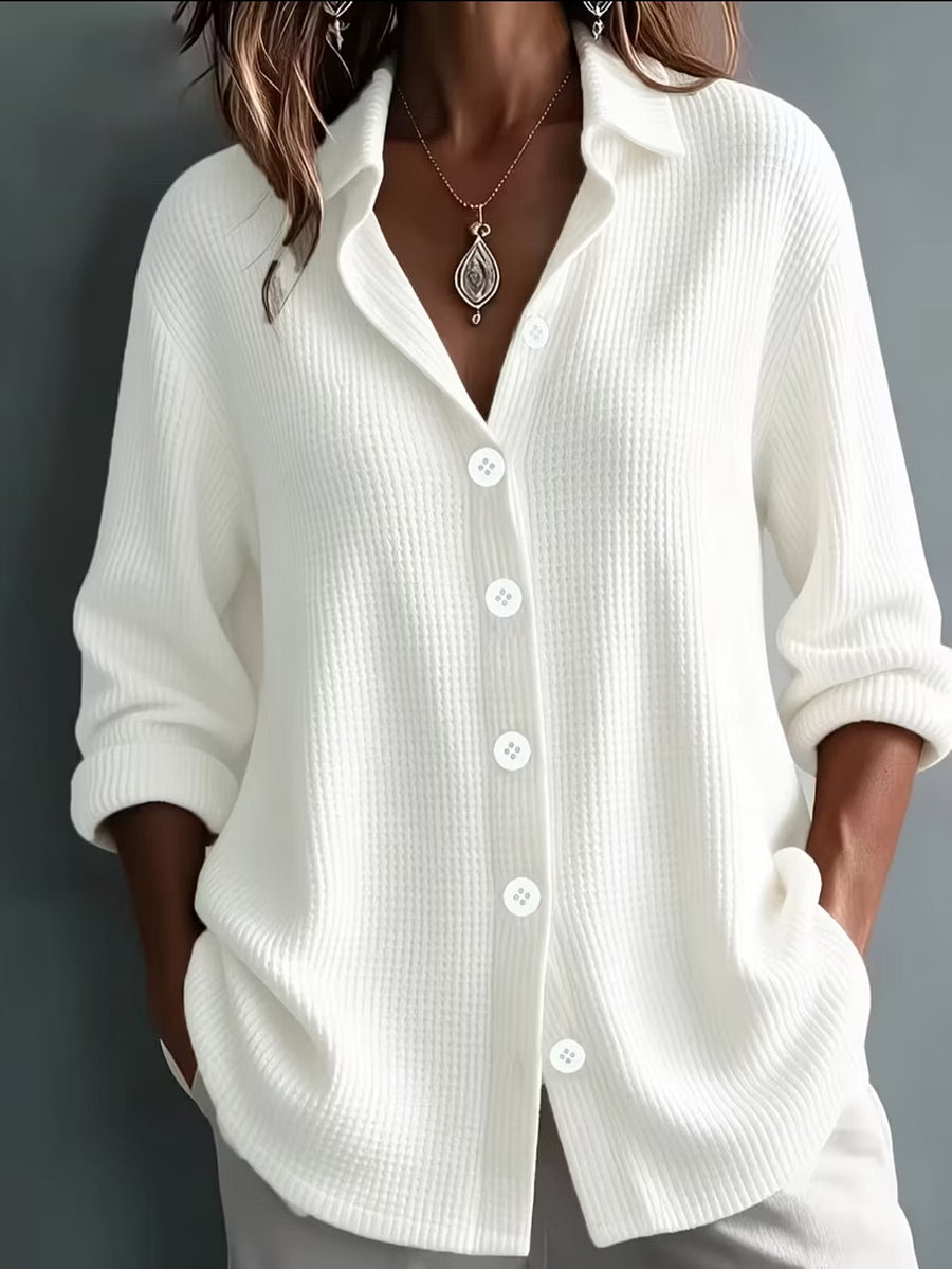 Imelda - Blusa de manga larga de tacto suave