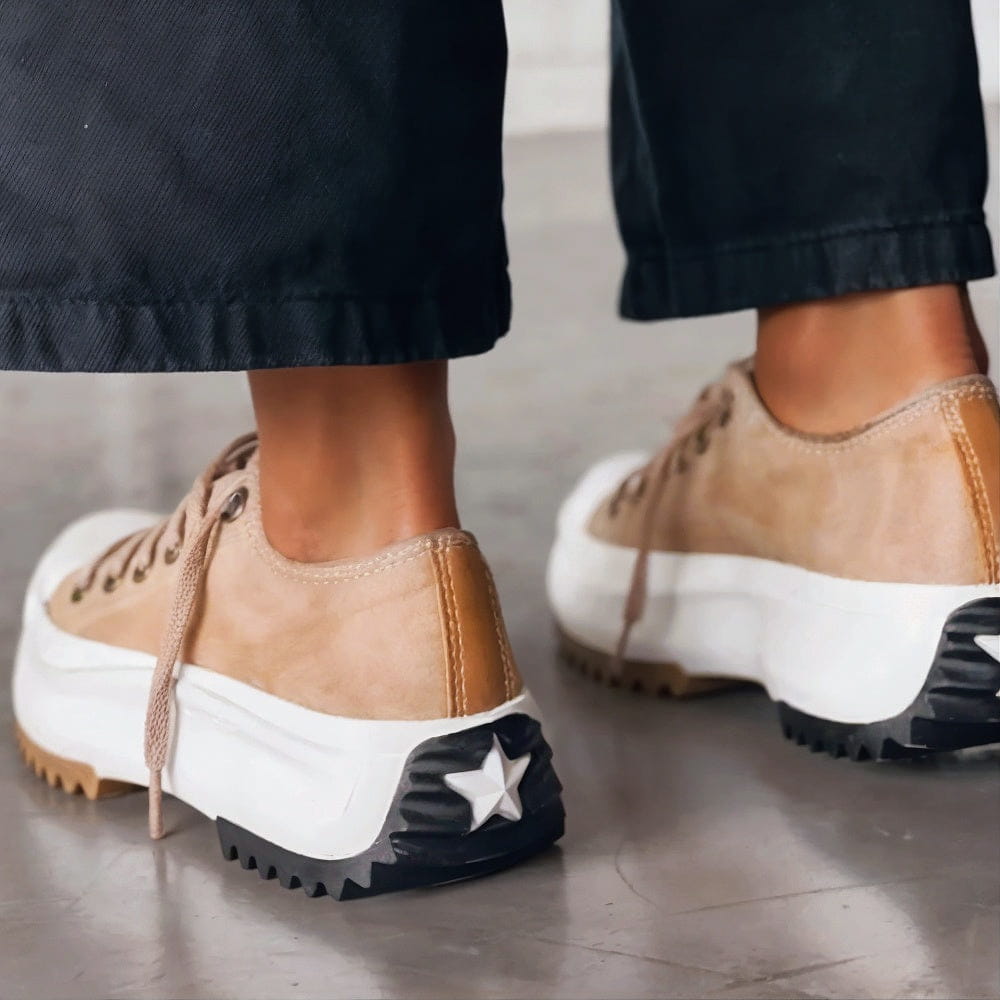 Viveca - Zapatillas de plataforma acolchadas con cordones