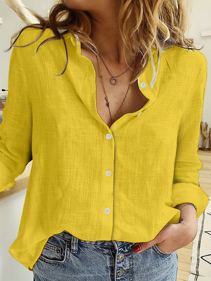 Caelia - Camisa transparente de manga larga