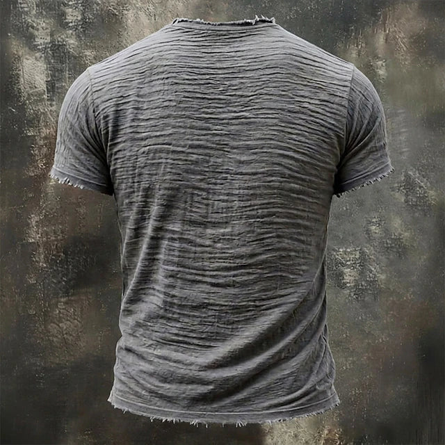 Jarrett - Camiseta de cuello de pico texturizada