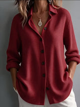 Imelda - Blusa de manga larga de tacto suave