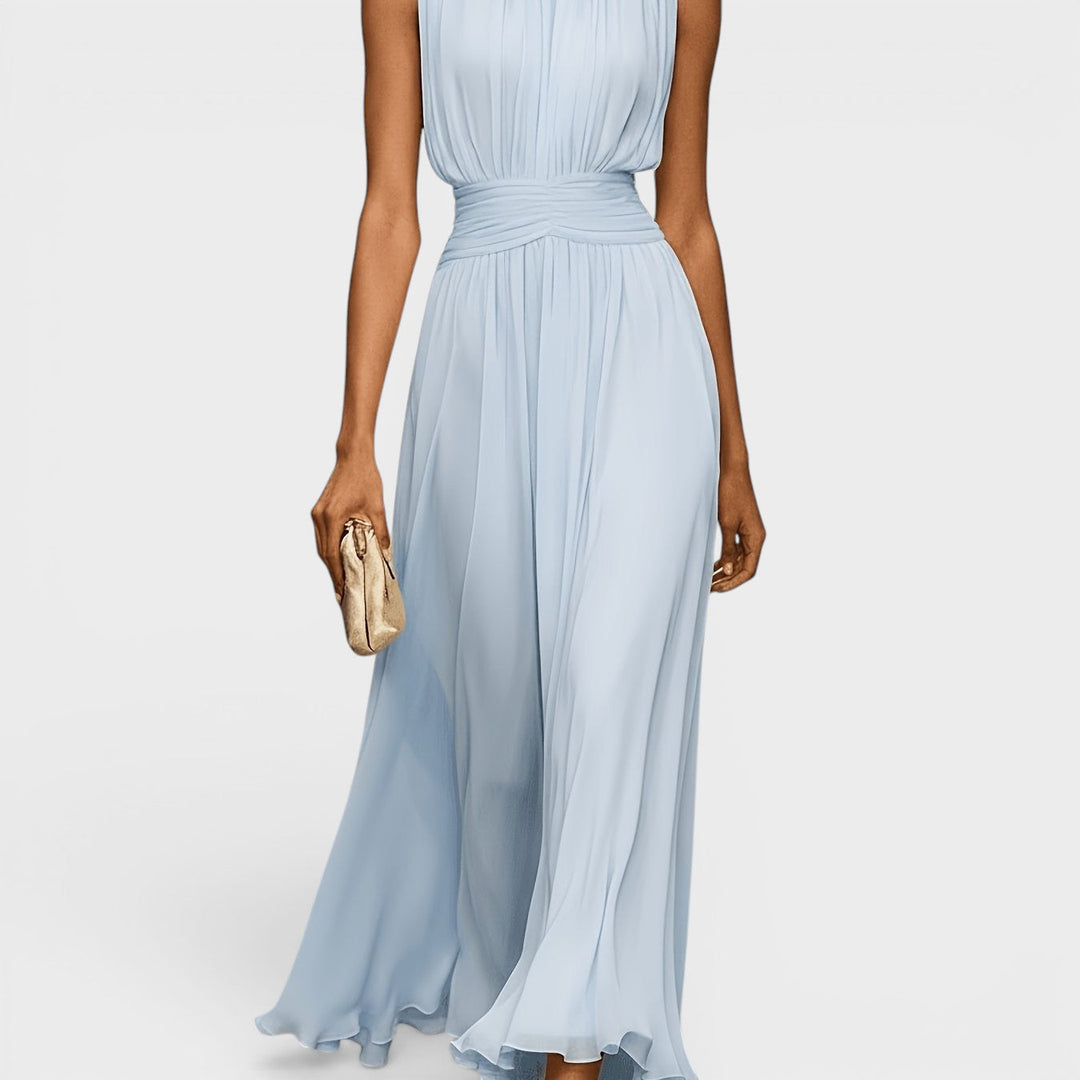 Evadne - Vestido midi drapeado de primera calidad