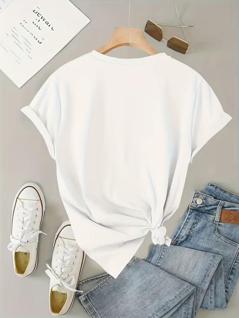 Sarai - Camiseta estampada de corazón de café